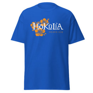 "Island Bloom" Hibiscus Tee - Royal Blue